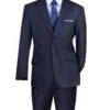 Navy Modern Fit 2 Piece Suit Textured Solid With Peak Lapel 1 Navy Modern Fit 2 Piece Suit Textured Solid With Peak Lapel -Sapphire Dress Shop M2TR NAVY JPG 1