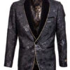 Empire Collection - Slim Fit Black Shawl Collar Sports Coat With Gold Trim 2 Empire Collection - Slim Fit Black Shawl Collar Sports Coat With Gold Trim -Sapphire Dress Shop ME 276H 3 s