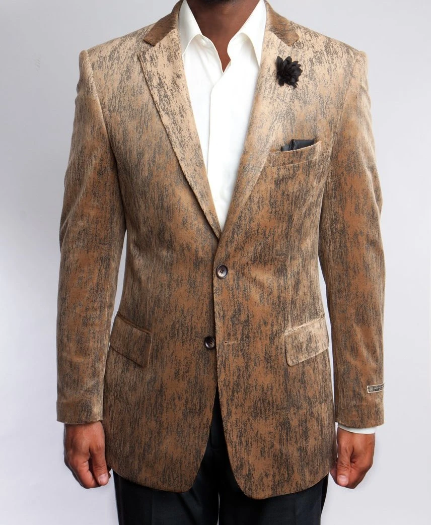 Empire Collection - Modern Fit Beautiful Pattern In Tan Sports Coat 3 Empire Collection - Modern Fit Beautiful Pattern In Tan Sports Coat