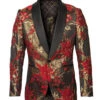 (L, XL, 2XL) Empire Collection - Red Floral Pattern Sports Coat Slim Fit -Sapphire Dress Shop ME278H 01s 8c5ec6d6 4d97 4e5c 897a fed88415c3af