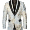 Empire Collection - Blue/Gold Floral Pattern Sports Coat Slim Fit -Sapphire Dress Shop ME279H 02s