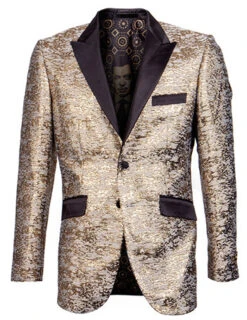 Empire Collection - Slim Fit Formal Dinner Show Blazer In Copper