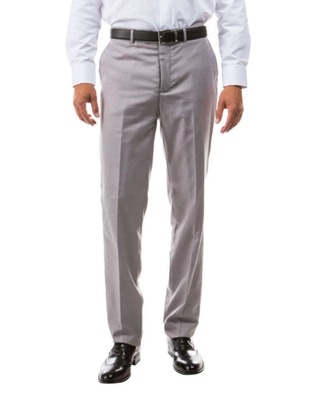 Gray Ultra Slim Fit Dress Pants Flat Front Pre-hemmed 3 Gray Ultra Slim Fit Dress Pants Flat Front Pre-hemmed