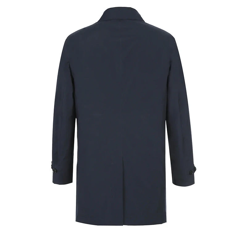 PELAGO Standard Collar Functional Trench Coat With Removable Quilted Liner In Navy 4 PELAGO Standard Collar Functional Trench Coat With Removable Quilted Liner In Navy - Image 2