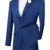 Slim Fit Men's Suit 2 Piece 2 Button In Twilight Blue