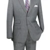 Catania Collection - Modern Fit Windowpane Suit 2 Piece In Gray -Sapphire Dress Shop SO1 MRW 1 GRAY JPG