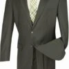 Regular Fit Suit 2 Button 2 Piece In Olive