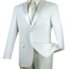 Excalibur Collection - Slim Fit Tuxedo 2 Piece 2 Buttons Design In Ivory 1 Excalibur Collection - Slim Fit Tuxedo 2 Piece 2 Buttons Design In Ivory -Sapphire Dress Shop T SC900 IVORY 1