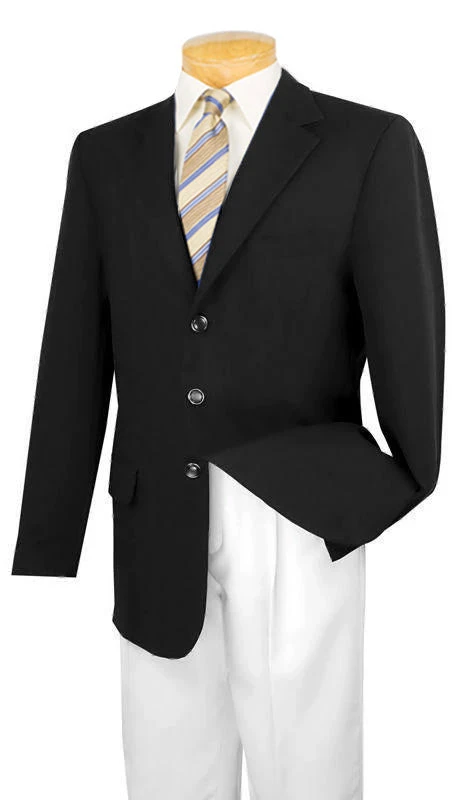 Black Regular Fit 3 Button Blazer 3 Black Regular Fit 3 Button Blazer