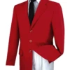Red Regular Fit 3 Button Blazer 2 Red Regular Fit 3 Button Blazer -Sapphire Dress Shop Z 3PP Red