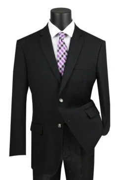 Regular Fit Blazer 2 Button In Black