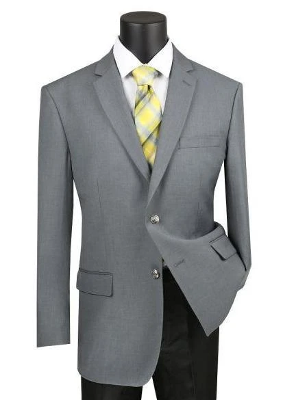 Regular Fit Blazer 2 Button In Medium Gray 3 Regular Fit Blazer 2 Button In Medium Gray