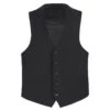 Black Slim Fit Vest Single Breasted 5 Button Design 2 Black Slim Fit Vest Single Breasted 5 Button Design -Sapphire Dress Shop black