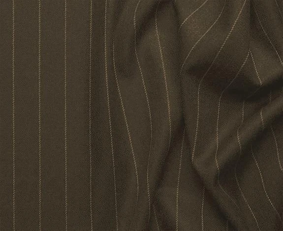 Sovana Collection - Regular Fit 3 Piece Suit 2 Button Tone On Tone Stripe In Brown 4 Sovana Collection - Regular Fit 3 Piece Suit 2 Button Tone On Tone Stripe In Brown - Image 2