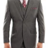 Arezzo Collection - 100% Wool Suit Modern Fit Italian Style 3 Piece In Dark Gray -Sapphire Dress Shop dark gray