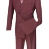 Ramses Collection - Double Breasted Suit 2 Piece Regular Fit In Burgundy 2 Ramses Collection - Double Breasted Suit 2 Piece Regular Fit In Burgundy -Sapphire Dress Shop dc900 1 burgundy