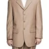 Mont Blanc Collection - Regular Fit Suit 3 Button 2 Piece In Khaki