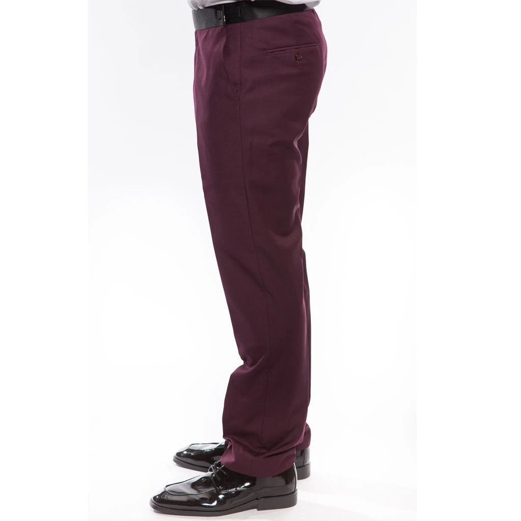 Burgundy Slim Fit 2 Piece Tuxedo With Satin Peak Lapel 5 Burgundy Slim Fit 2 Piece Tuxedo With Satin Peak Lapel - Image 3