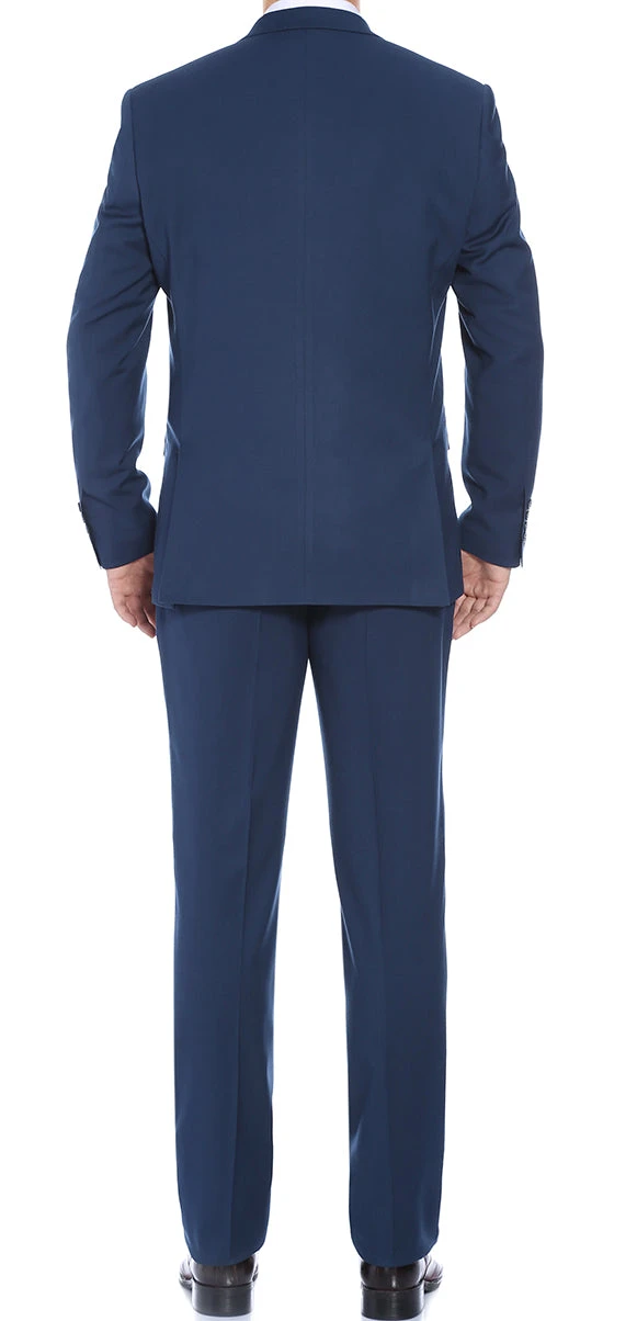 (50R) Performance Stretch Suit 2 Piece Slim Fit In Blue 4 (50R) Performance Stretch Suit 2 Piece Slim Fit In Blue - Image 2