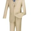 Slim Fit Men's Suit 3 Piece 2 Button In Beige 1 Slim Fit Men's Suit 3 Piece 2 Button In Beige -Sapphire Dress Shop sv2900 beige