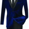 Men's Slim Fit Velvet Tuxedo 2 Piece In Navy -Sapphire Dress Shop t sv navy