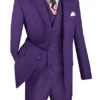 Venetian Collection - Purple Regular Fit Glen Plaid 2 Button 3 Piece Suit -Sapphire Dress Shop v2rw 13 purple S