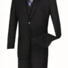Morgan Collection - Regular Fit 3 Piece Suit 2 Button Black 2 Morgan Collection - Regular Fit 3 Piece Suit 2 Button Black -Sapphire Dress Shop v2tr black 1